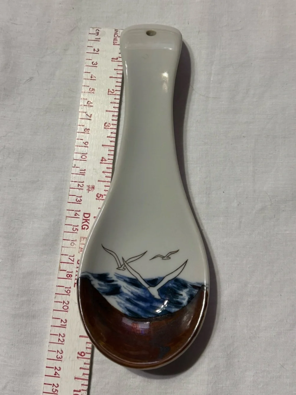 80s Otagiri Spoon Rest SEAGULLS Stoneware Vintage 9